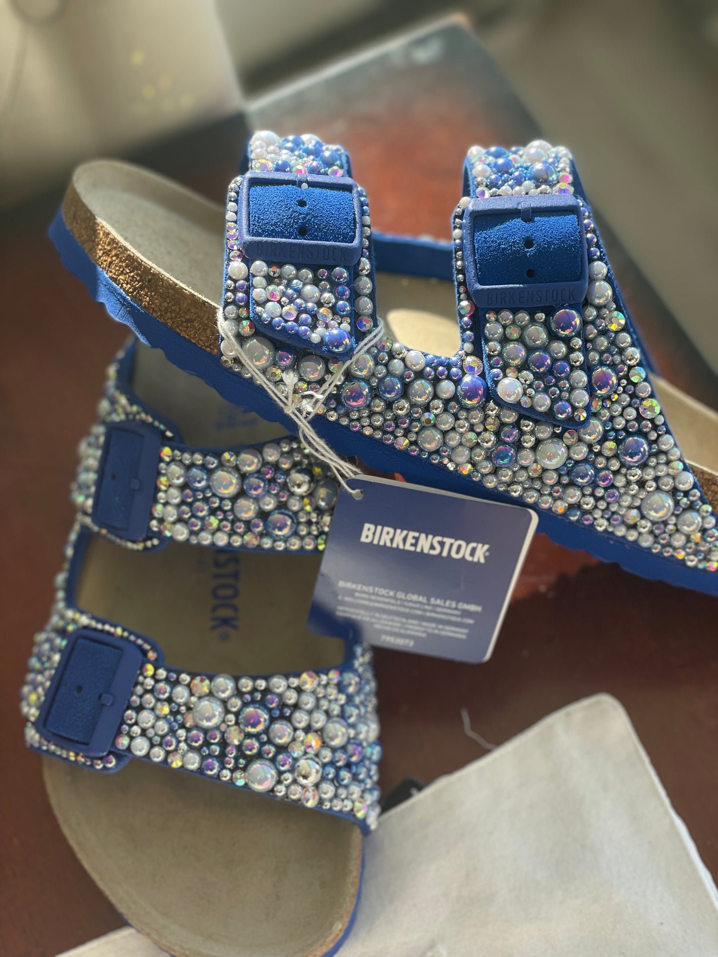 Blue Suede Birkenstock Arizona
