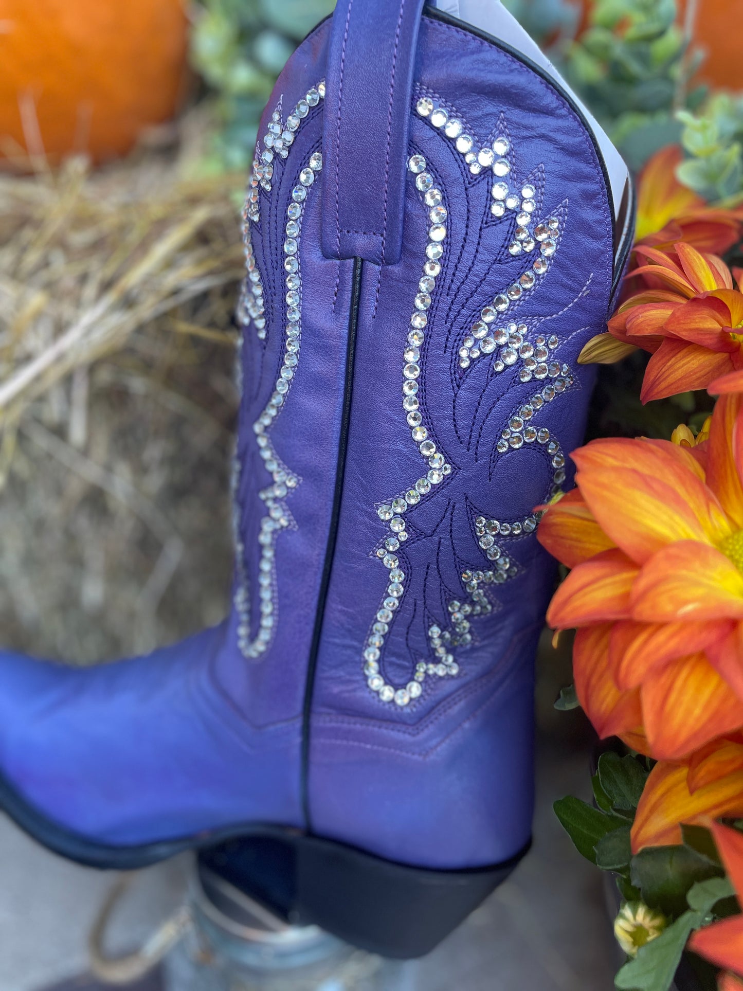 Dan Post Purple Cowboy Boots, Western Boots for Women, Sparkle Cowboy Boots