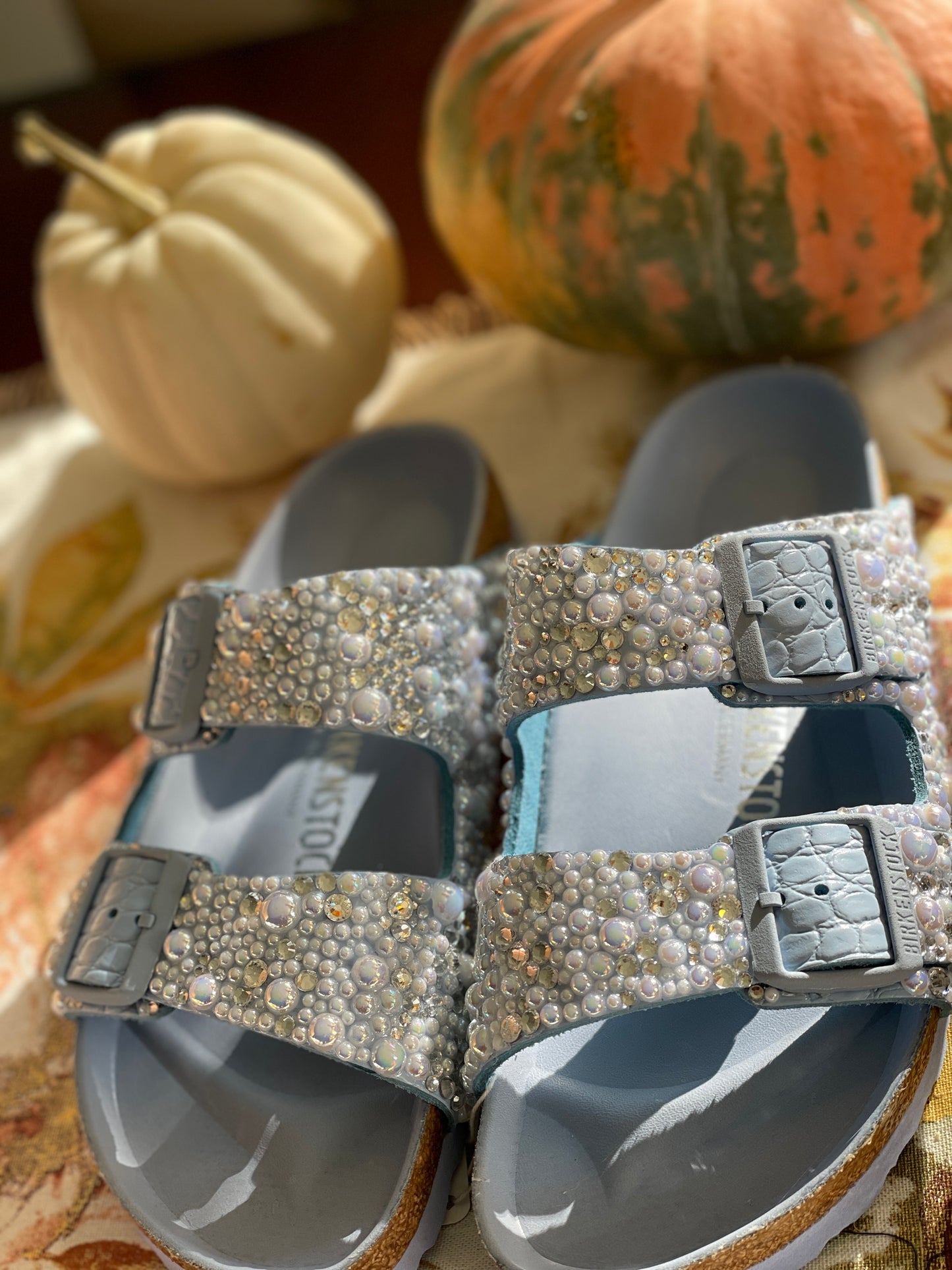 Blue Bridal Birkenstock Arizona