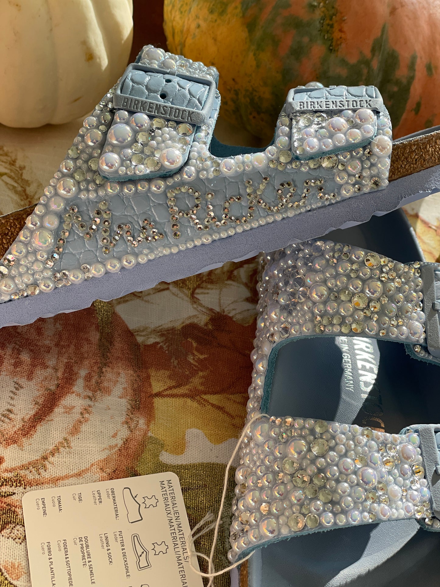 Blue Bridal Birkenstock Arizona