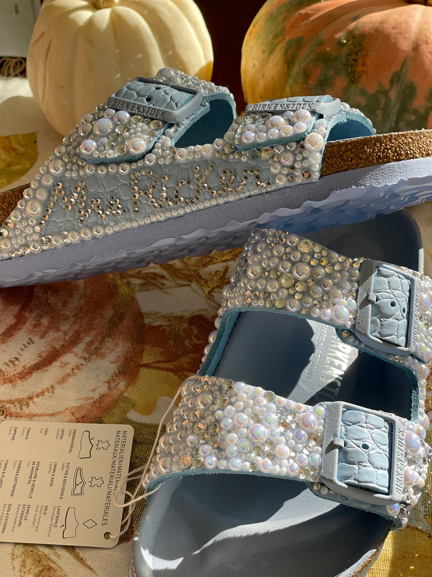Blue Bridal Birkenstock Arizona