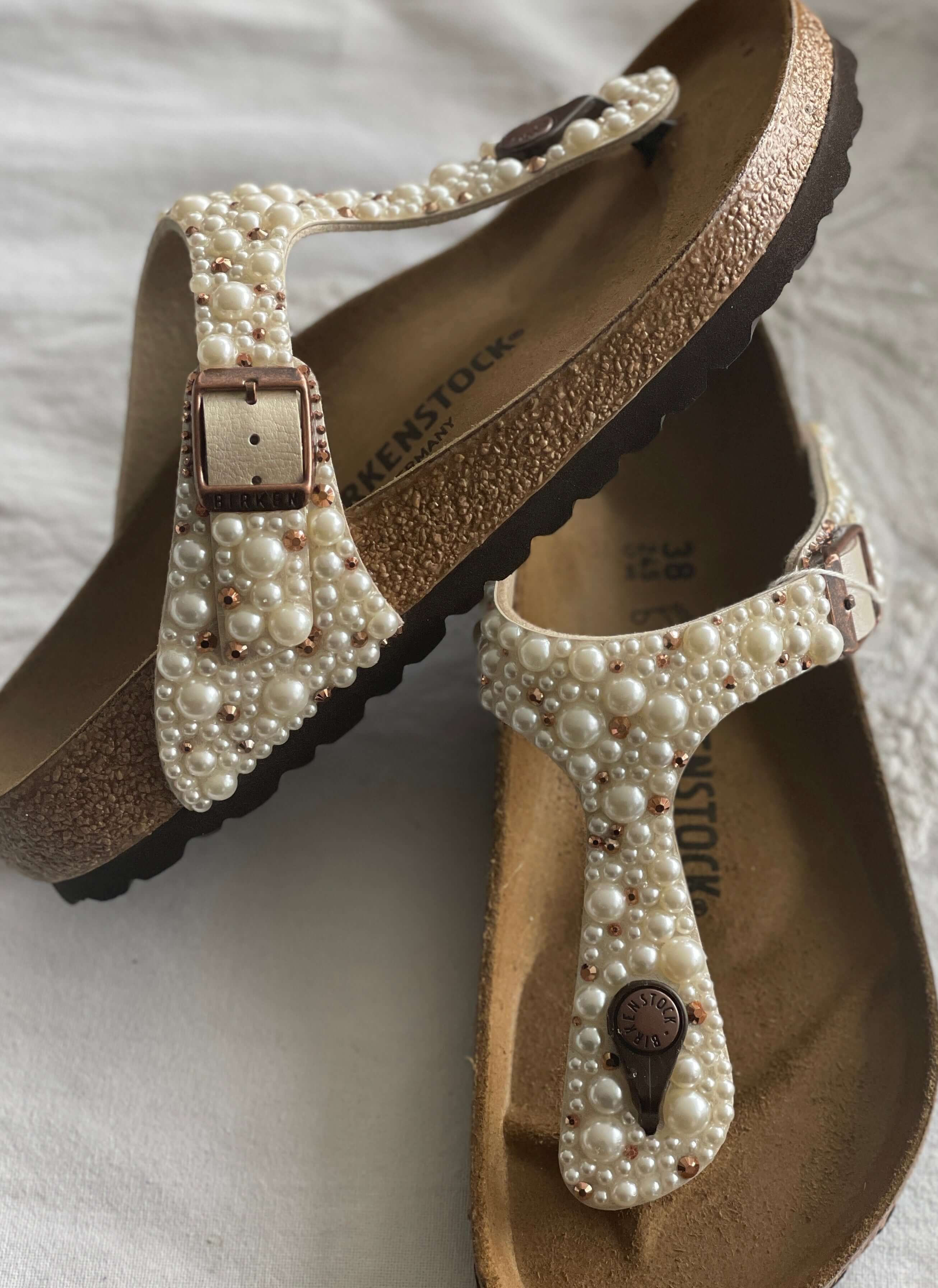 Bedazzled sandals 2025 for wedding