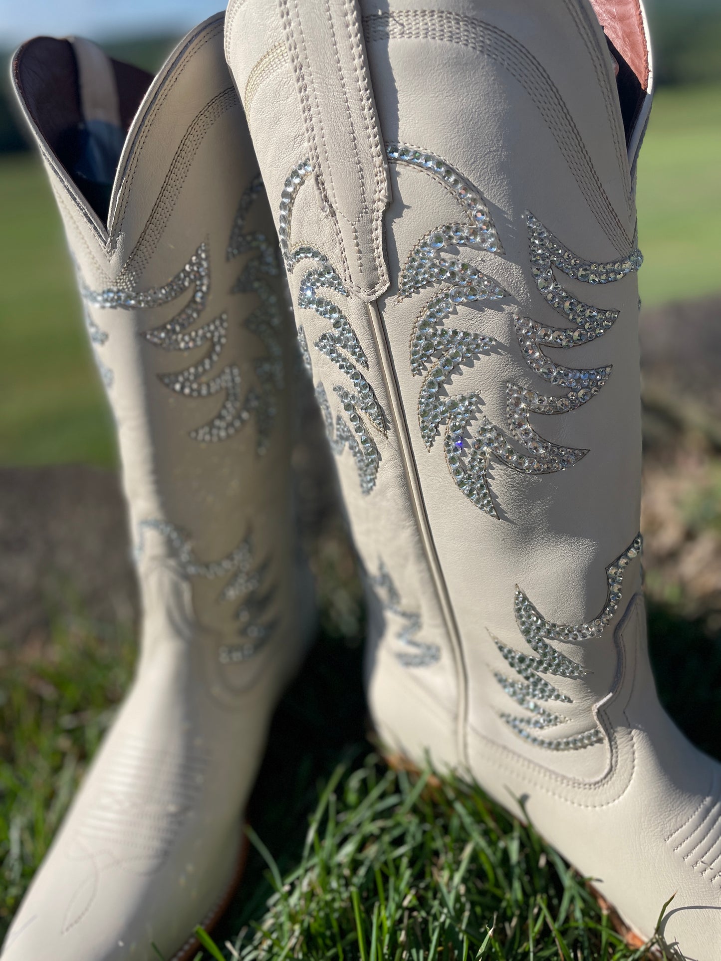 Tecovas Wedding Cowboy Boots, Western Boots for Women, Sparkle Cowboy Boots