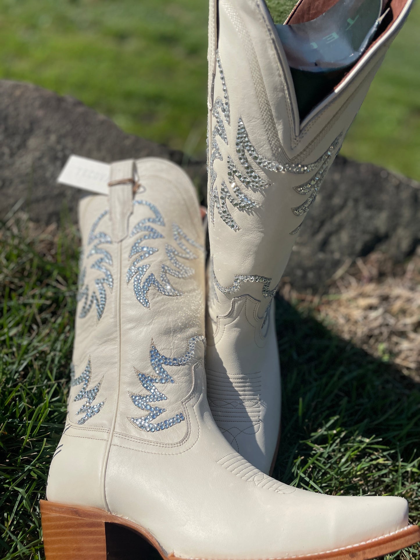 Tecovas Wedding Cowboy Boots, Western Boots for Women, Sparkle Cowboy Boots