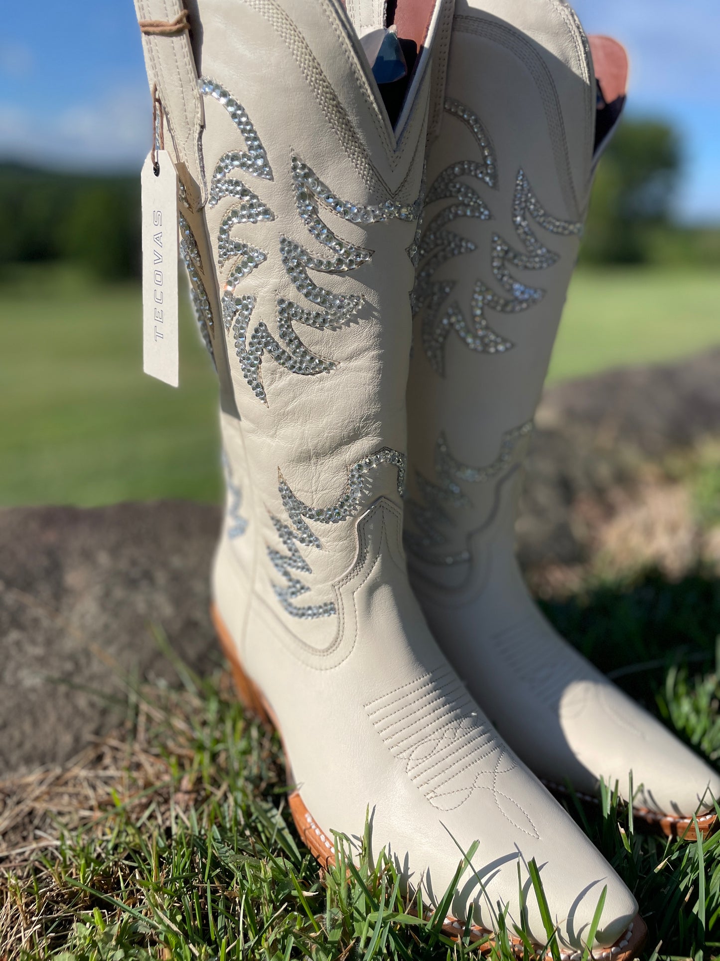 Tecovas Wedding Cowboy Boots, Western Boots for Women, Sparkle Cowboy Boots