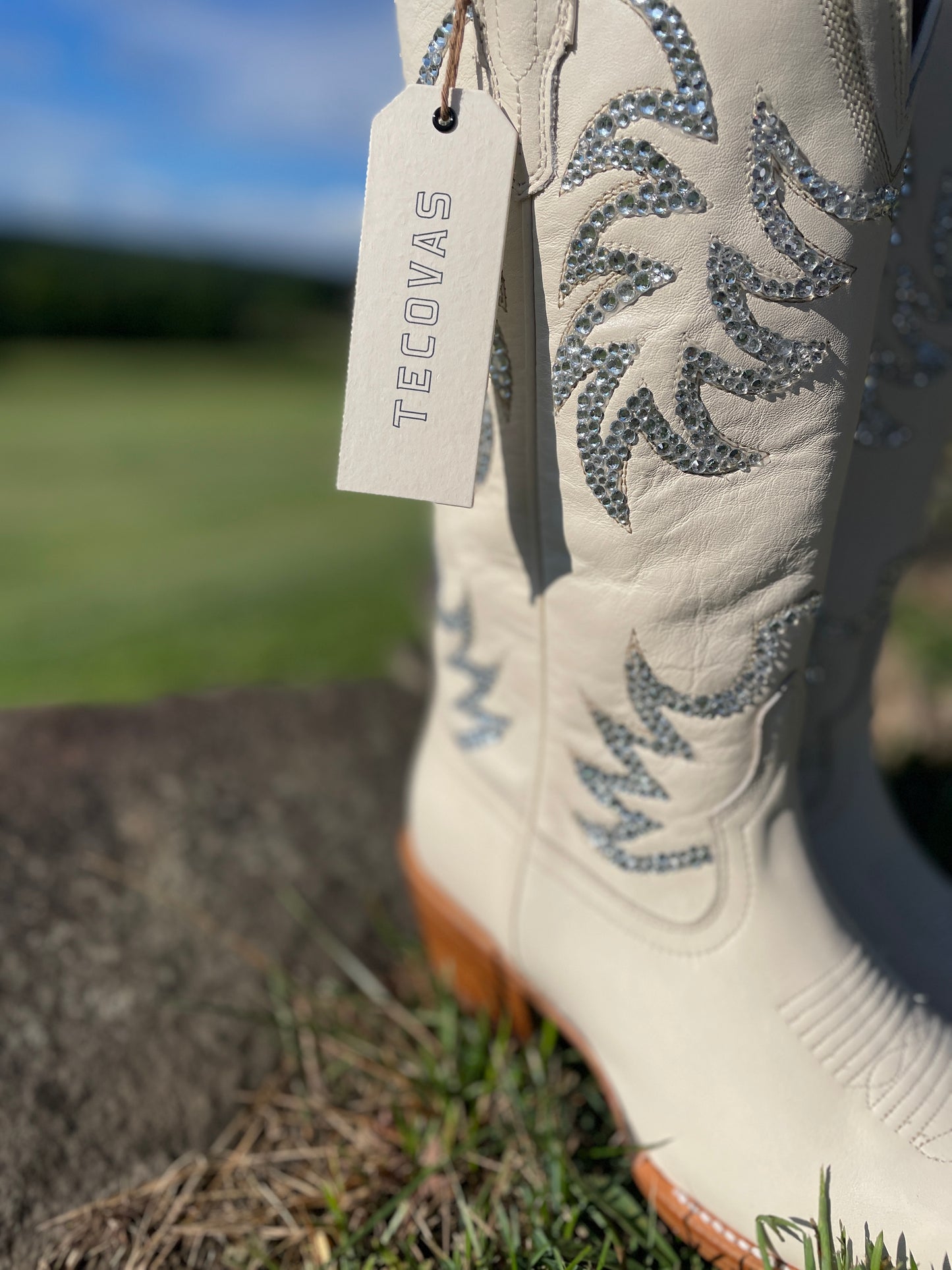 Tecovas Wedding Cowboy Boots, Western Boots for Women, Sparkle Cowboy Boots