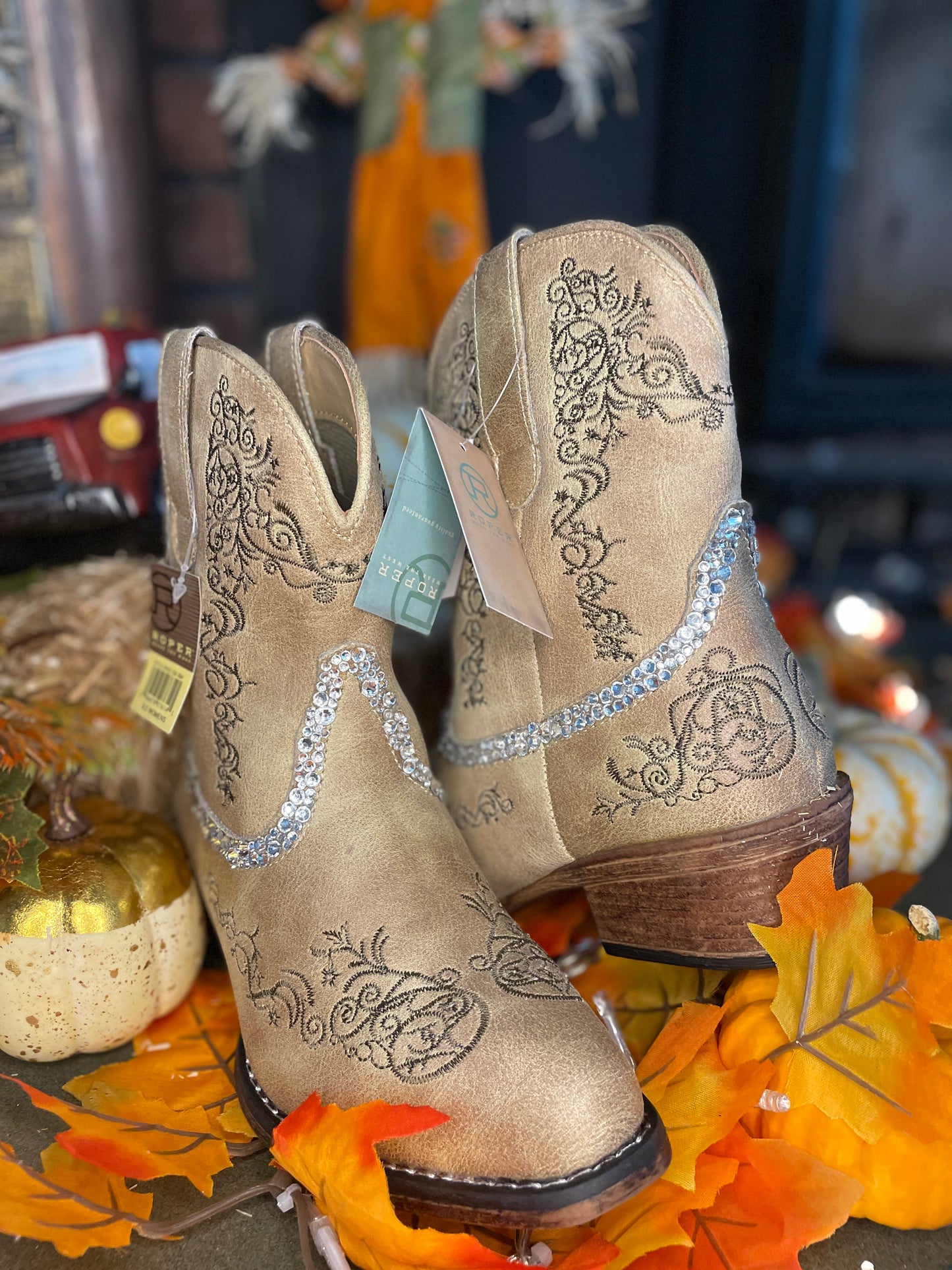 Roper Wedding Cowboy Boots, Western Boots for Women, Sparkle Cowboy Boots