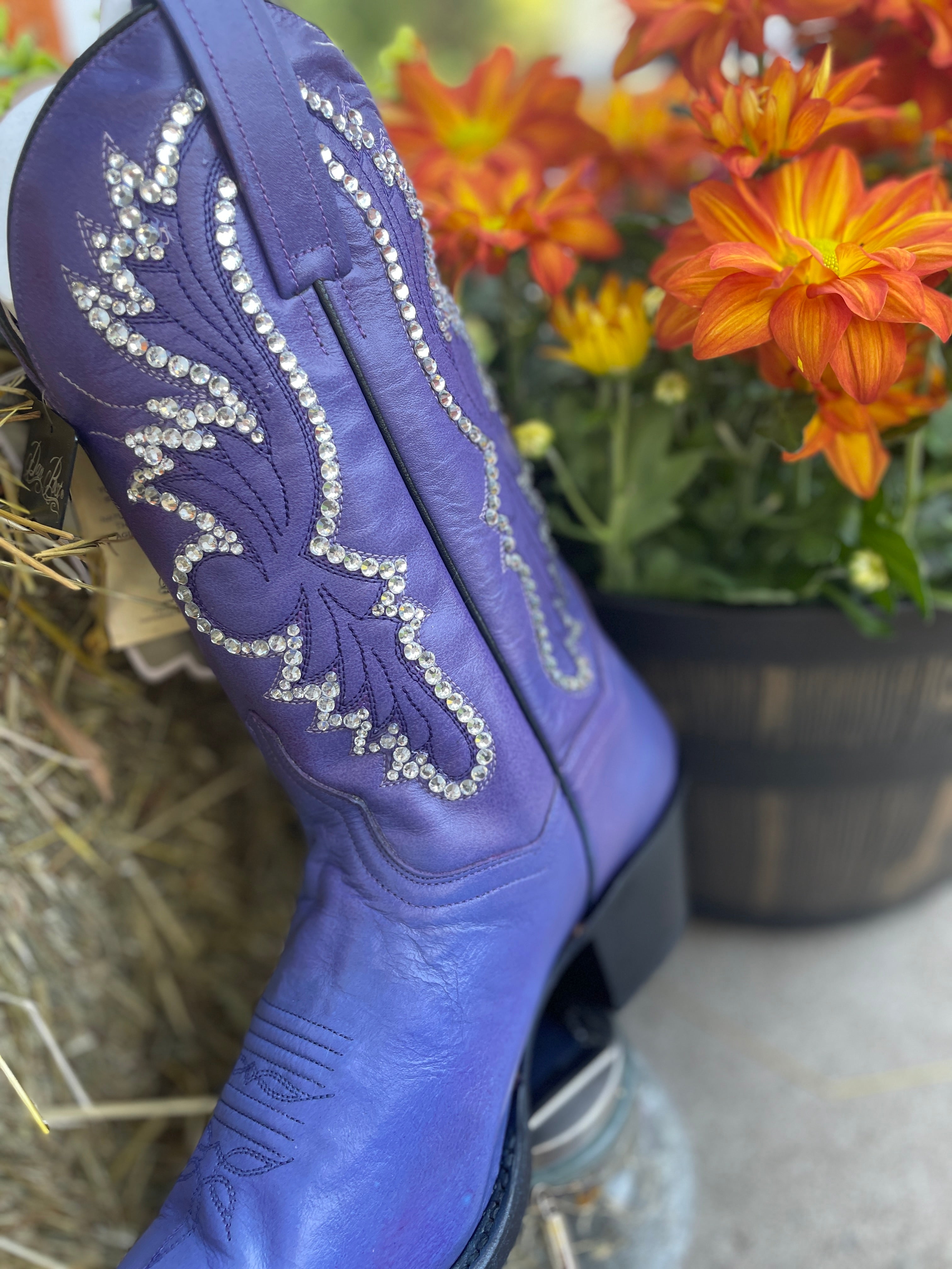 Purple cowgirl clearance boots for wedding