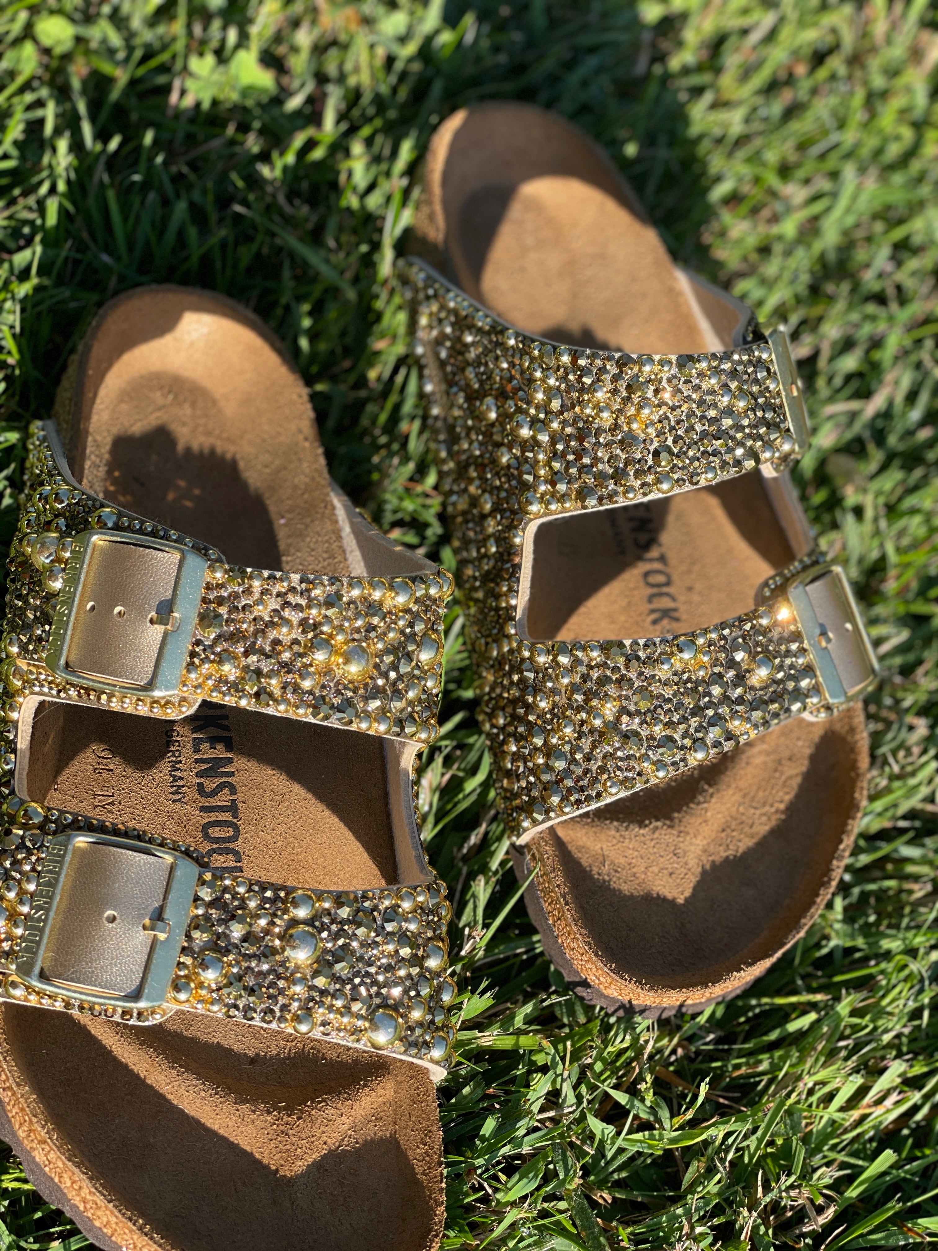 Gold deals sparkly birkenstocks