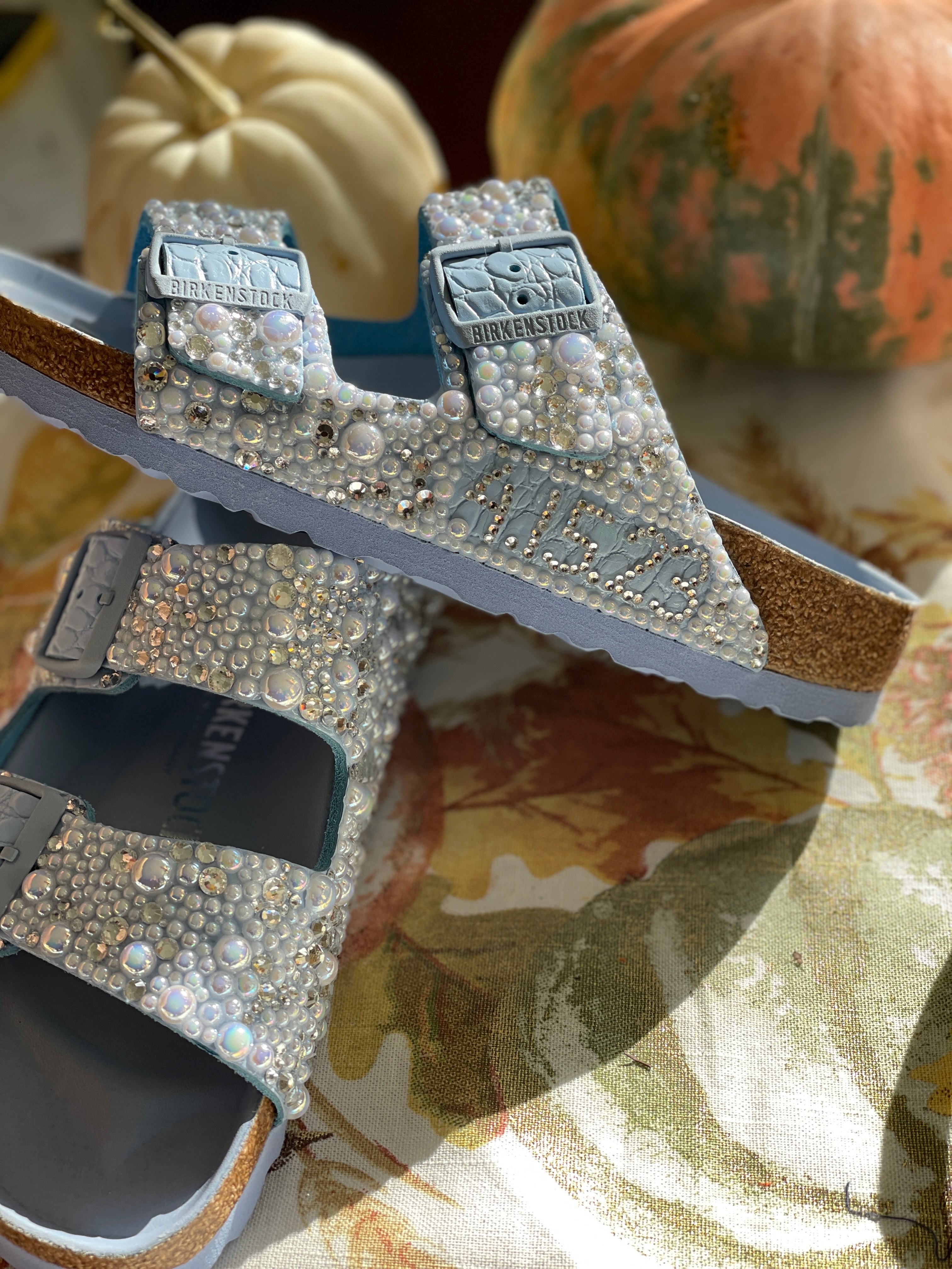 Blue Bridal Birkenstock Arizona