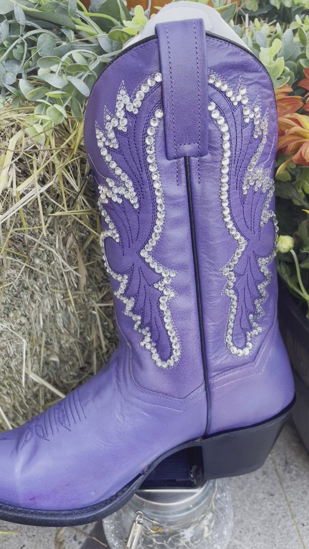 Ladies purple cowboy store boots